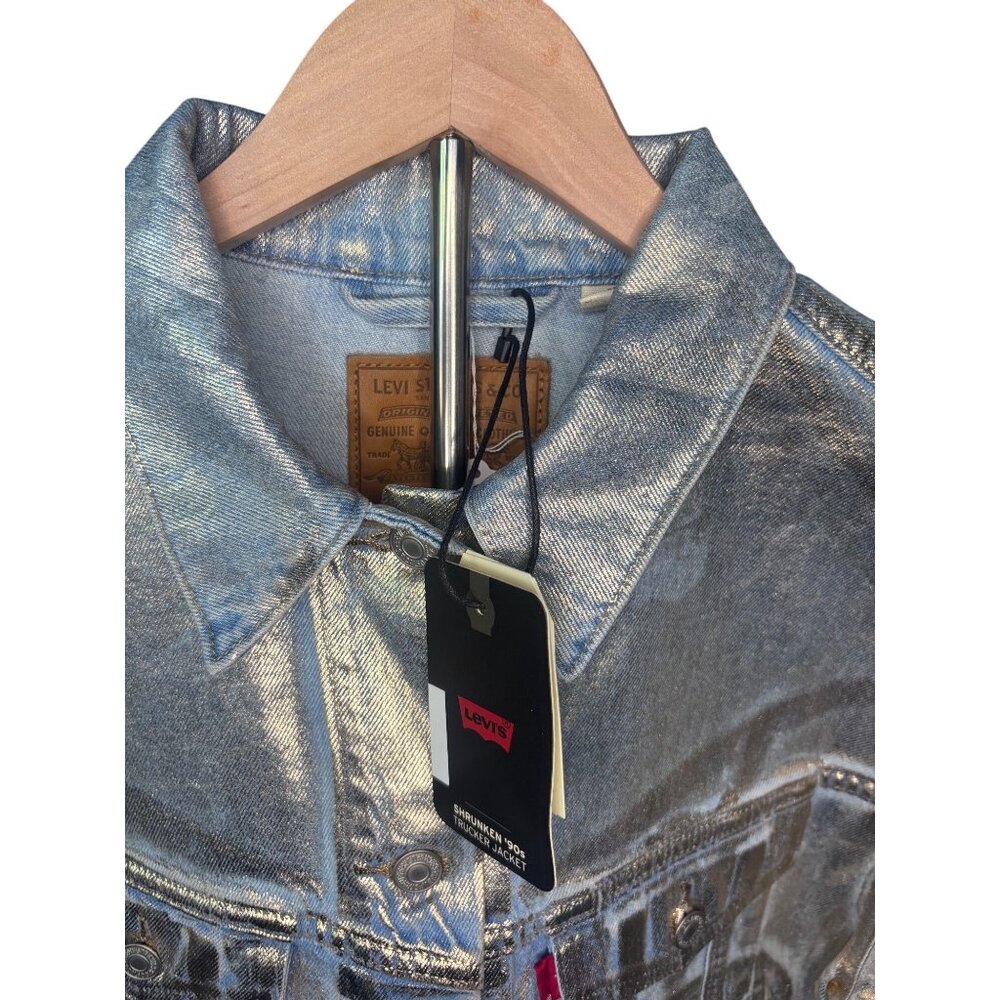 Levi’s Shrunken 90s No Pleat Denim Jacket Size S NEW WITH TAGS - Picture 14 of 16